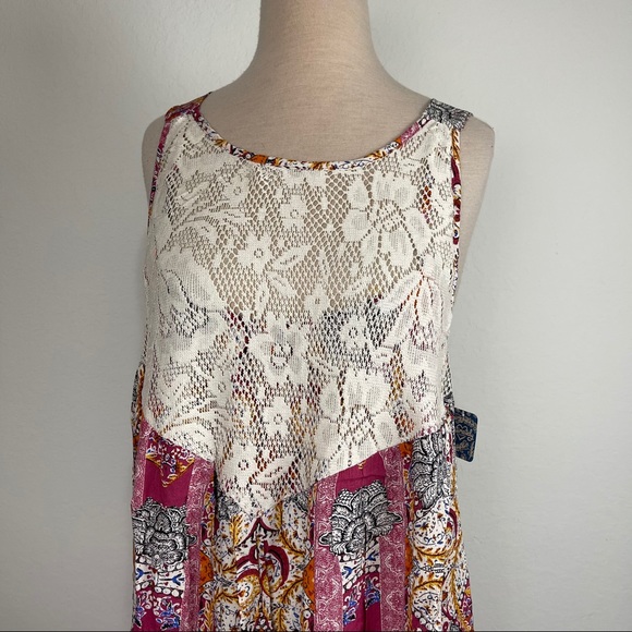 Free People Count Me In Trapeze Tunic Tank Combo M - Picture 4 of 6